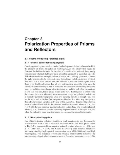 nicol prism polarimeter diagram|Chapter 3 Polarization Properties of Prisms and Reﬂectors.